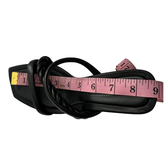 JIMMY CHOO Diosa Leather Mules EU 36 US 5 - 5.5 Black Twisted Strap Sandals - Picture 9 of 12